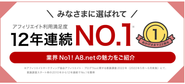 A8.netの公式サイト